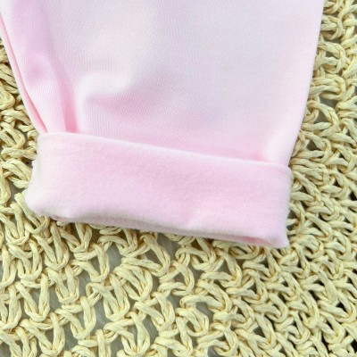 Conj. Body Manga Longa e Calça em Malha Térmica com Proteção UV50+- Rosa